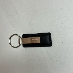 Subaru Of Las Vegas Key Chain Black Leather Silver Metal New In Box 3 1/2 X 1 In